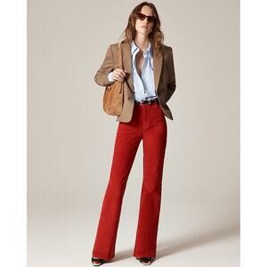 J Crew Pants Womens 30T Radiant Ruby Vintage Flare Pant Corduroy